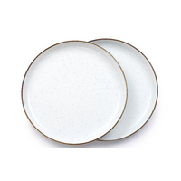 Barebones Plate Set of 2 egg shell