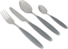 Gimex Edelstahlbesteck Set mit Soft-Touch-Griff 16 teilig grau