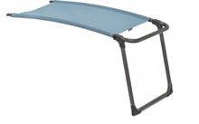 Protector solar azul con estructura metálica negra