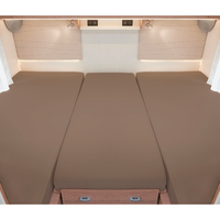 Spannbetttuch Set 3 teilig für Heckbetten taupe