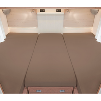 Set de draps-housses 3 pièces pour lits arrière taupe