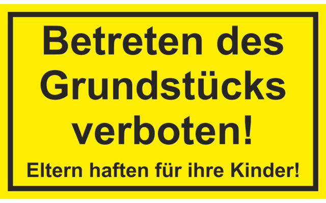 Schütz Panneau de signalisation routière interdiction de pénétrer dans la propriété 250 x 150 x 0,7 mm