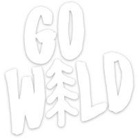 Autocollant pour voiture 15 x 15 cm Go Wild blanc Advanture Shop