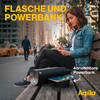 Kleines Produktbild Aqiila Powerbottle BO5 Trinkflasche 600 ml mit Powerbank 5000 mAh, 15 W und IPX4 Spritzwasserschutz 1