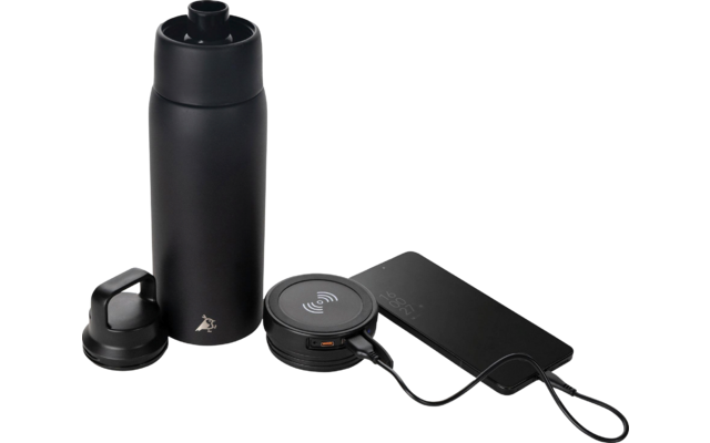 Product image Aqiila Powerbottle BO5 drinking bottle 600 ml with power bank 5000 mAh, 15 W and IPX4 splash water protection 1