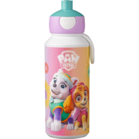 Mepal Campus Pop-Up Kinder Trinkflasche aus Silikon mit Pop-Up-Verschluss und auslaufsicher 400 ml Paw Patrol Girls