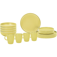 Brunner Lunch Box Dolomit Yellow melamine tableware set non-slip, BPA-free and break-resistant 16-piece set