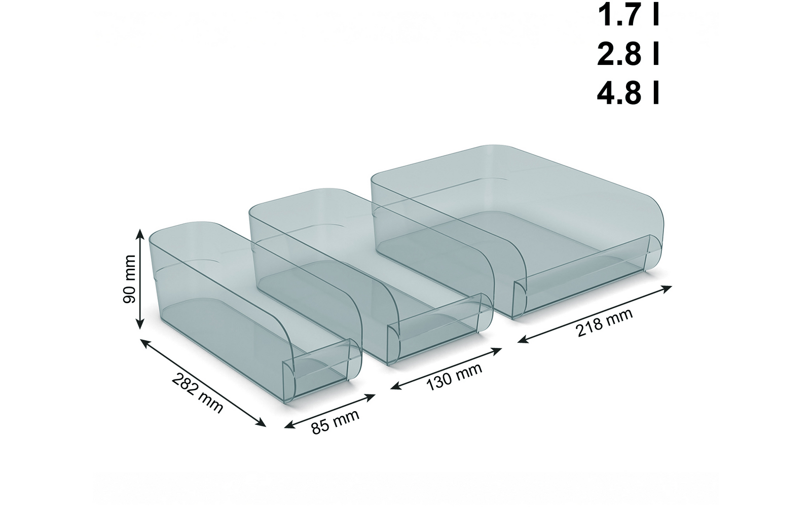 Produktbild Rotho Liskamm K&uuml;hlschrankorganizer Set 3-teilig  1
