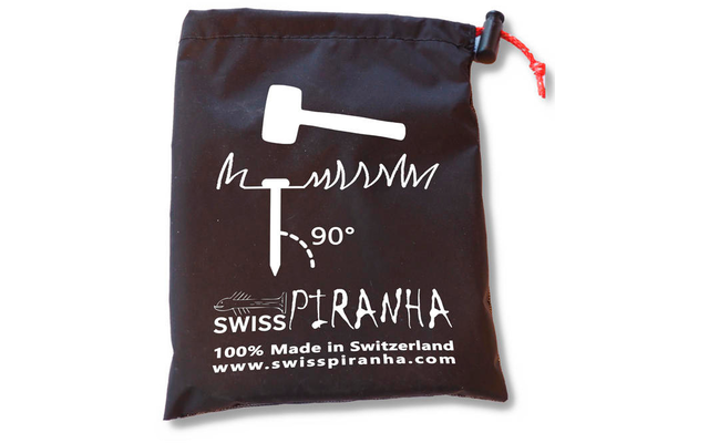 Swiss Piranha RT120 Picchetto per tenda rosso 12 cm Set di 10 in borsa