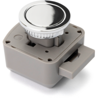 Confurn R-EVOLUTION Syst&egrave;me de fermeture Push Lock rond chrom&eacute; brillant galvanis&eacute;