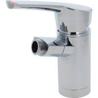Mezclador monomando Comet COMO Compact con conexi&oacute;n de ducha 1/2" e interruptor Altura 14 cm cromo