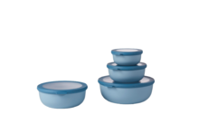 Mepal Cirqula multi bowl set rond 4 stuks 350 / 750 / 1250 / 2250 ml nordic blue