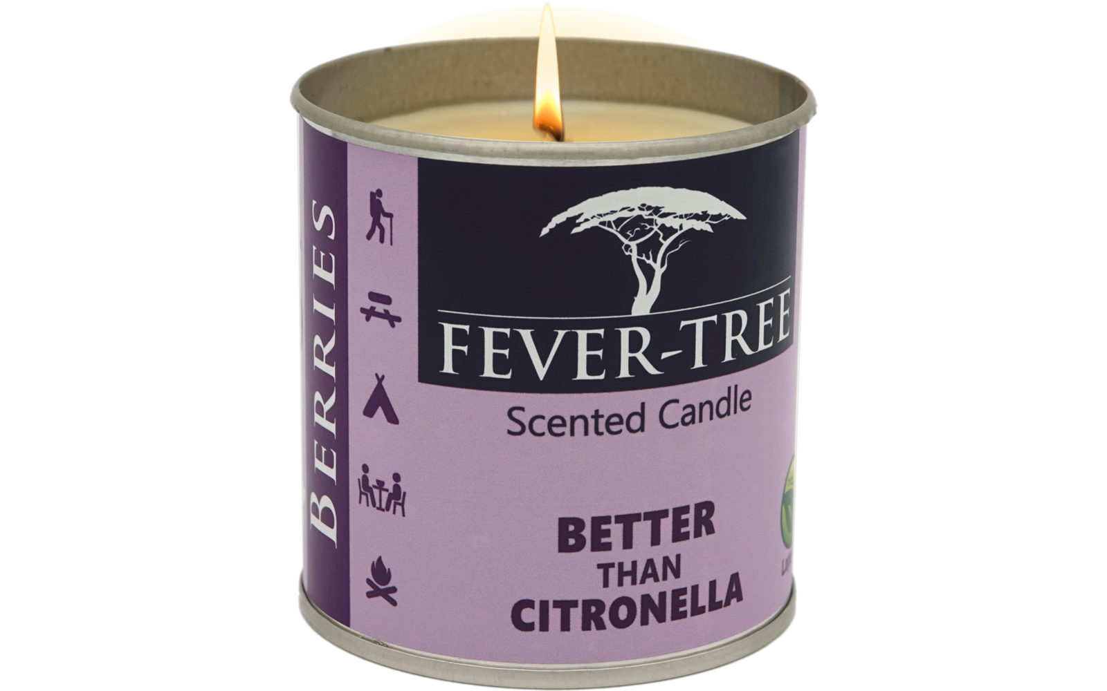 Duftkerze der Marke Ever Tree mit Aufschrift Better Than Citronella
