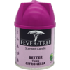 Rosa Duftkerze in einer Dose mit Aufschrift 'Fever-Tree Better than Citronella'