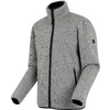 Hellgraue Fleecejacke mit Reißverschluss und Stehkragen