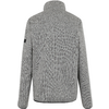 Grauer Pullover mit Stehkragen von hinten