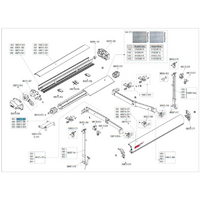 Fiamma awning roller for awning F80L 550 - Fiamma spare part number 98673-267