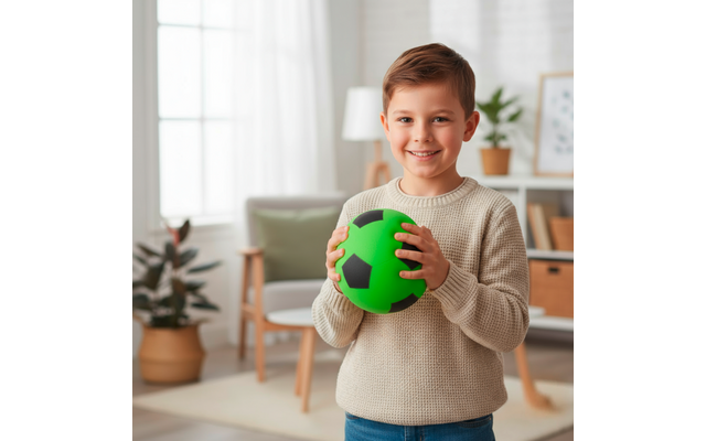 Produktbild alldoro Schaumstoffball im Fussball Design f&uuml;r Kinder 20 cm  1