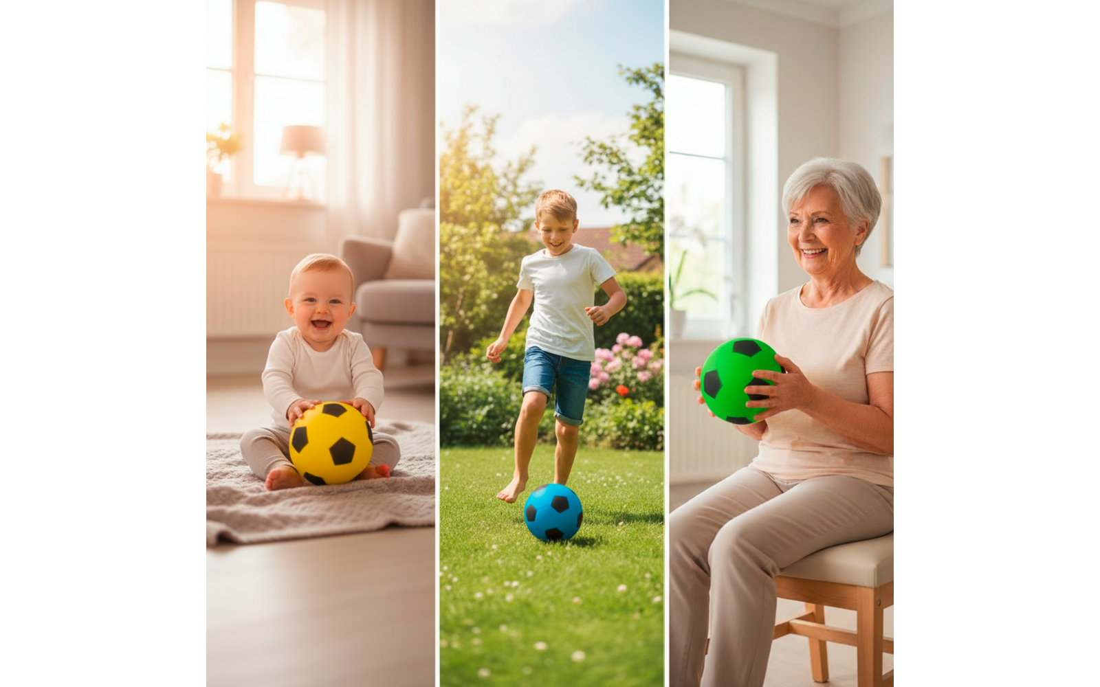 Produktbild alldoro Schaumstoffball im Fussball Design f&uuml;r Kinder 20 cm  1