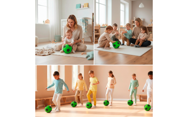 Produktbild alldoro Schaumstoffball im Fussball Design f&uuml;r Kinder 20 cm  1