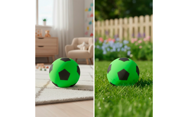 Produktbild alldoro Schaumstoffball im Fussball Design f&uuml;r Kinder 20 cm  1