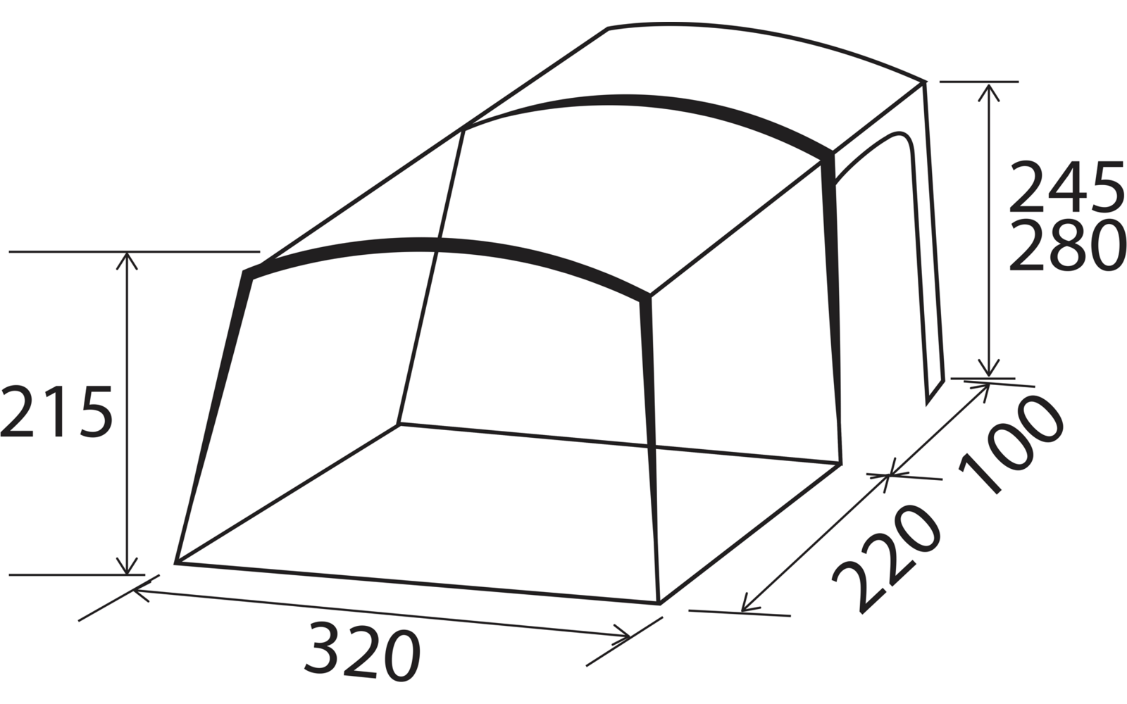 Produktbild Brunner Trails A.I.R. Tech Busvorzelt aufblasbar freistehend 1