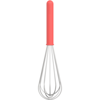 Mepal Chef It batidor de acero inoxidable de polipropileno con mango ergon&oacute;mico 30 cm coral