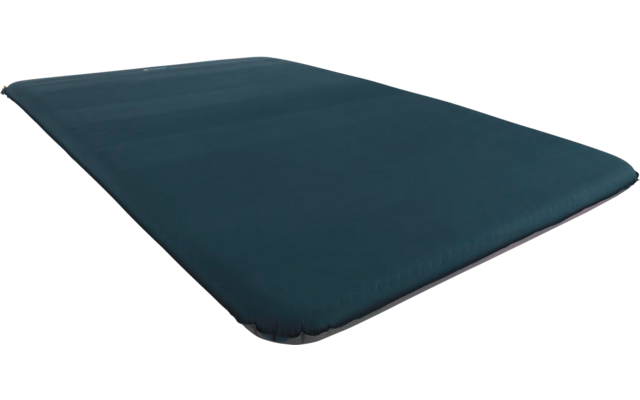 Donkerblauw rechthoekig zitkussen op witte achtergrond