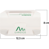 Weiße Verpackung mit grünem Gardico-Logo und Text darauf, Abmessungen 12,5 x 8 cm