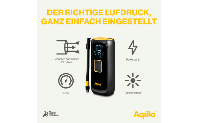 Bild mit Anleitung zum Einstellen des richtigen Luftdrucks an einem digitalen Gerät