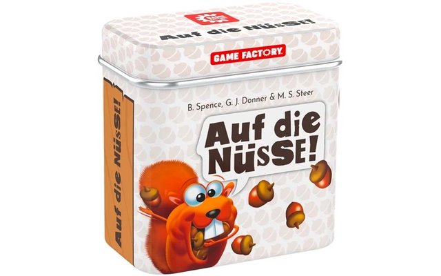 Product afbeelding Game Factory Auf die N&uuml;sse W&uuml;rfelspiel f&uuml;r 2-4 Spieler ab 8 Jahren 1