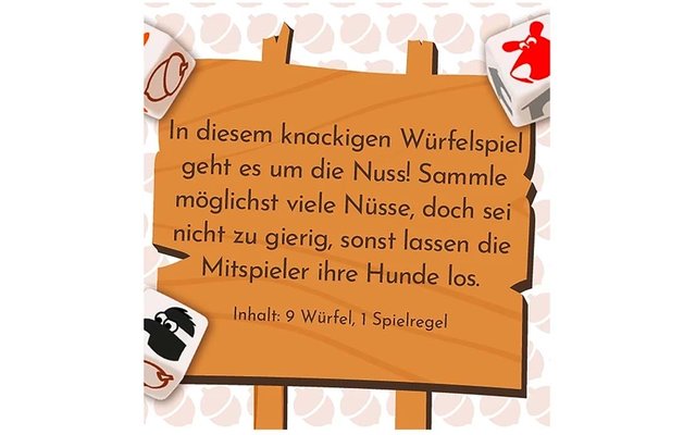 Product afbeelding Game Factory Auf die N&uuml;sse W&uuml;rfelspiel f&uuml;r 2-4 Spieler ab 8 Jahren 1