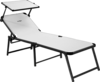 Brunner Marbella High Sonnenliege mit Sonnenschutzdach 198 cm weiß
