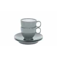 Brunner Antislip Espresso-Tassen Set 2-teilig mit rutschhemmende Untertasse