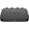 Black rectangular electronic device with rounded corners and three buttons on top