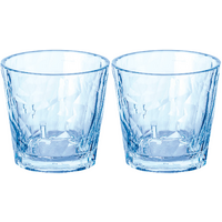 Koziol Superglass CLUB Nr. 22 Set van 2 250 ml transparent aquamarine
