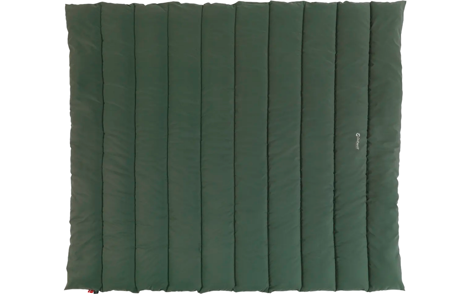 Grüne, gepolsterte Matte mit vertikalen Nähten