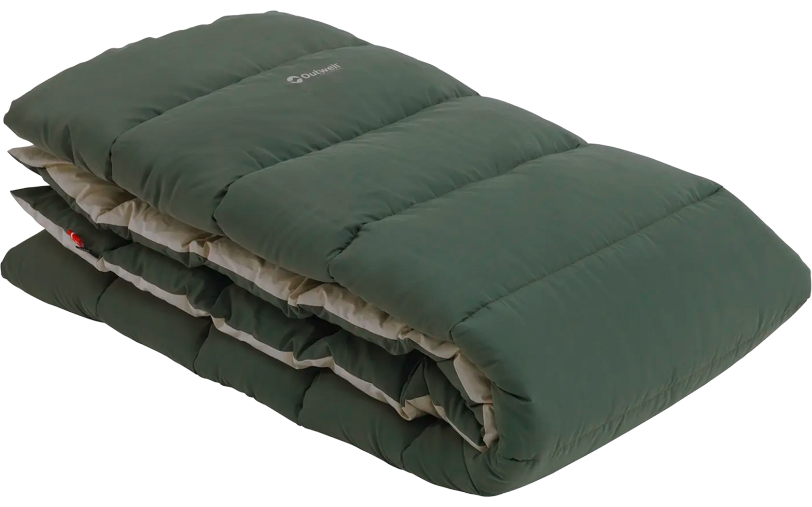 Grün gefalteter Schlafsack