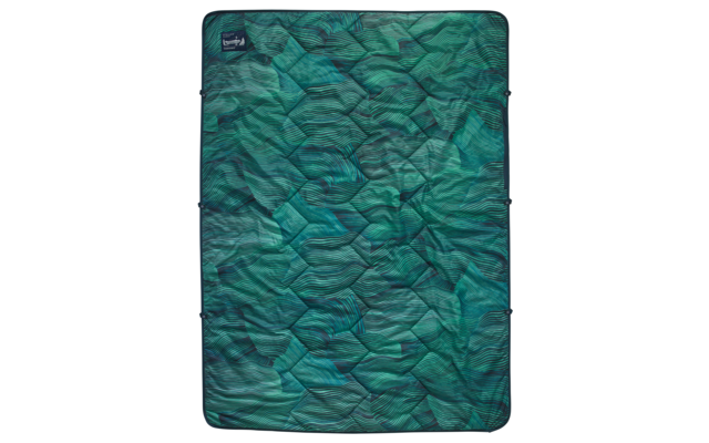 Stellar Blanket Camping 191 x 142 x 2,5 cm Green Wave Print