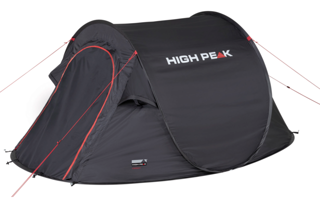 High Peak Vision 2 simple toit Pop Up tente pliante noire