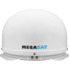 White round satellite dish with MEGASAT logo