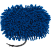Blauer Mikrofaser-Handschuh mit vielen kleinen Chenille-Strukturen