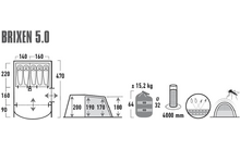 345620 - High Peak Family Tent Brixen 5.0