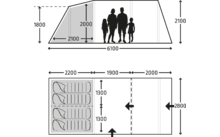 Kampa Hayling 4 Air TC aufblasbares Tunnelzelt für 4 Personen