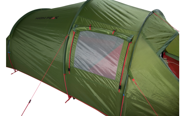 High Peak Falcon 4 persoons tunneltent met front Donkergroen