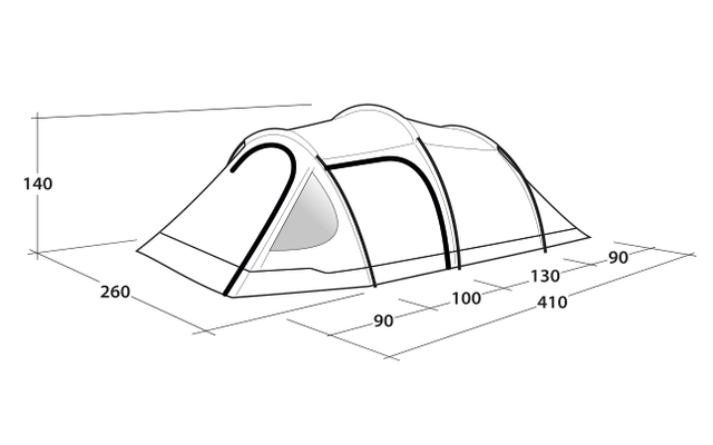  Outwell Earth 4 Double Coated Tent