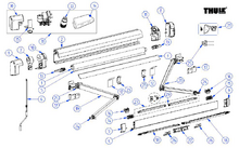 Thule Support Roller Tube Rückenprofil Walze für Markise Omnistor 5200 5,0 Meter - Thule Ersatzteilnummer 1500603536