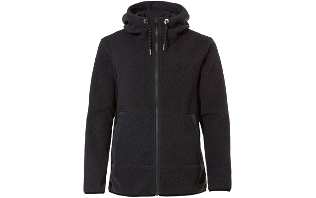 Schwarze Kapuzenjacke mit Reißverschluss