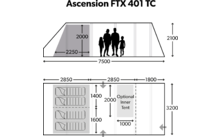 349200 - Dometic Ascension FTX 401 TC voorportaal uitbreiding voor familietent