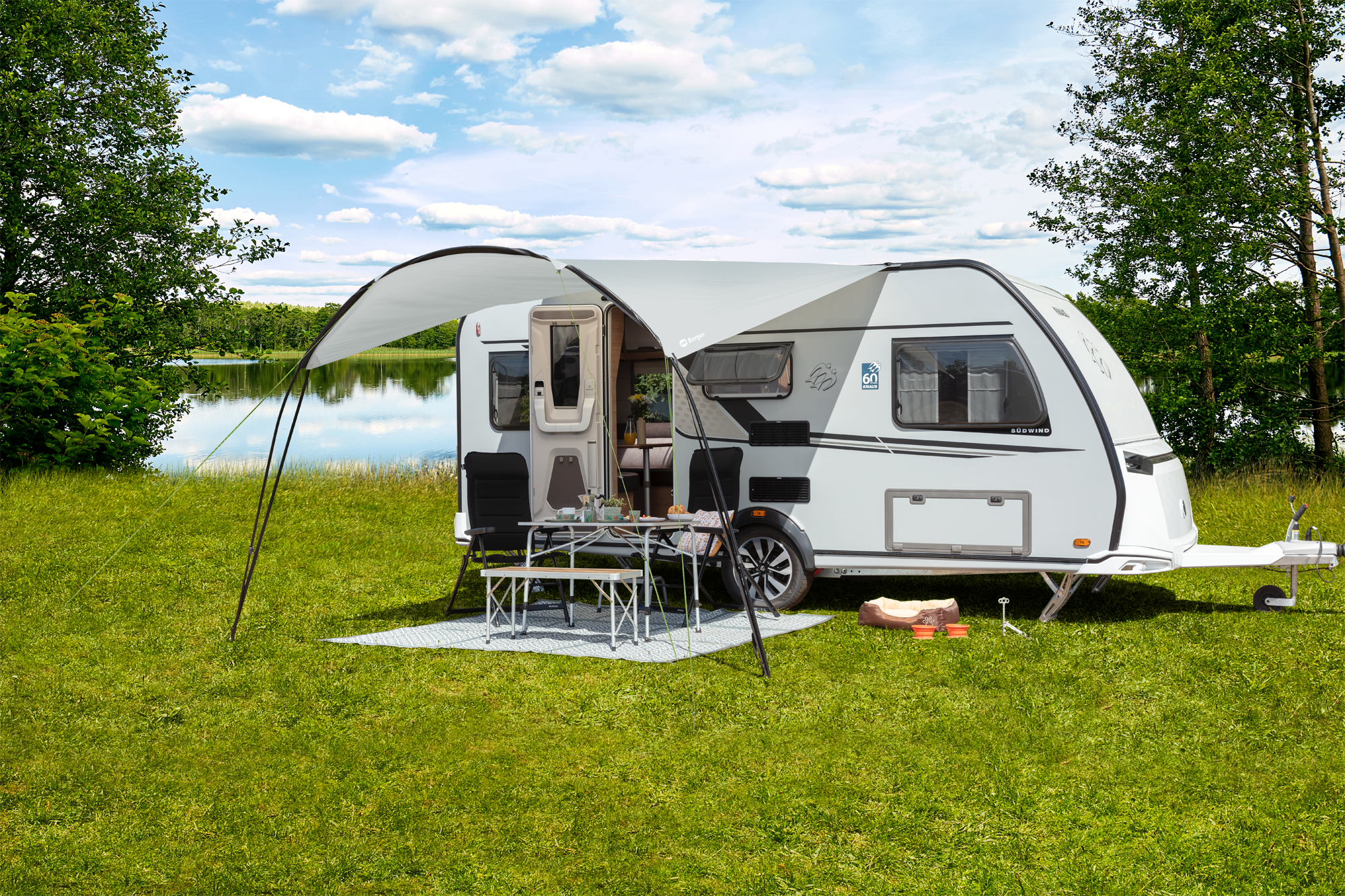 Product venster stout Berger universele voortent voor caravan, bus en tent - Berger Camping